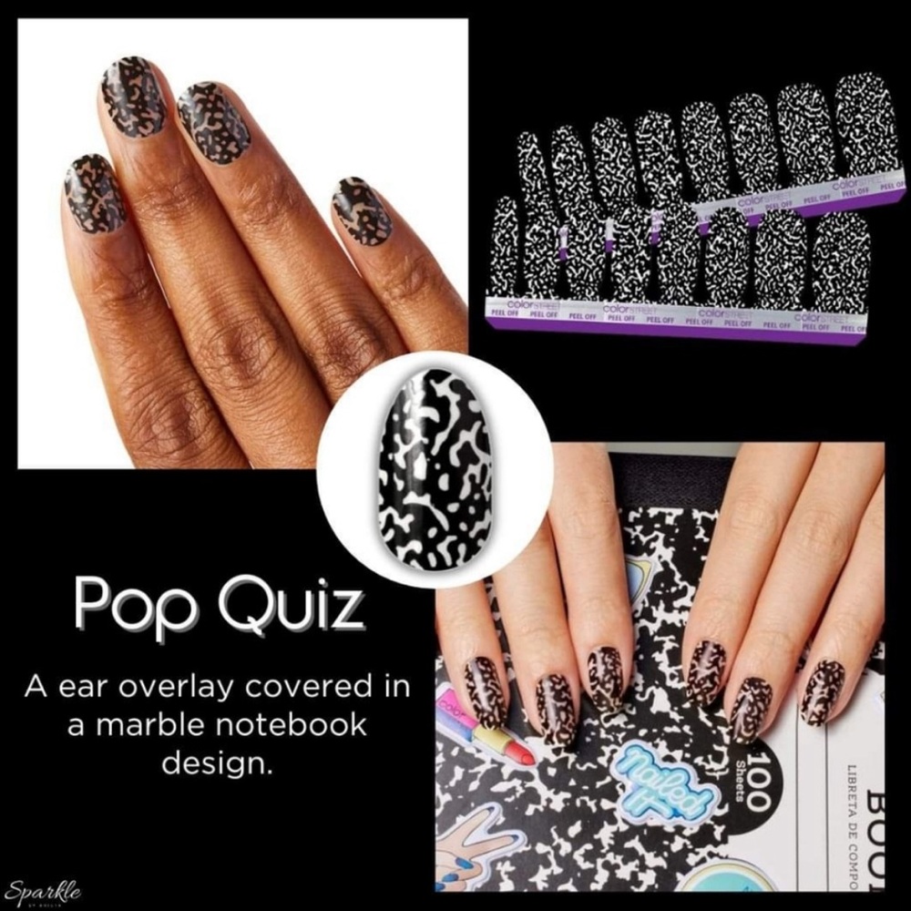 Color Street Black and White Nail Polish Strips Pop Quiz